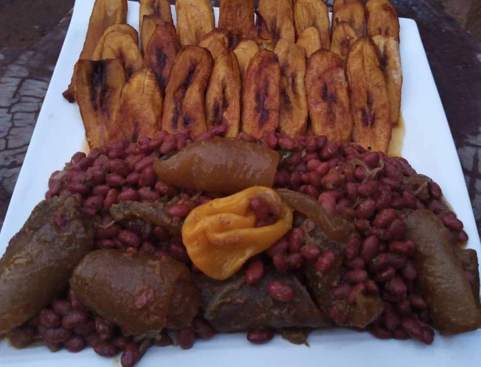 Bean & fried plantain